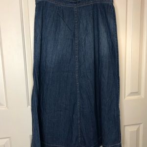 Chaps Blue Jean Skirt
